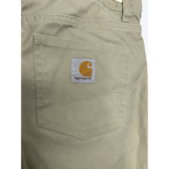 Carhartt Pants Boys Size 12 Tan Canvas Workwear Khaki Adjustable Distressed - Picture 16 of 16